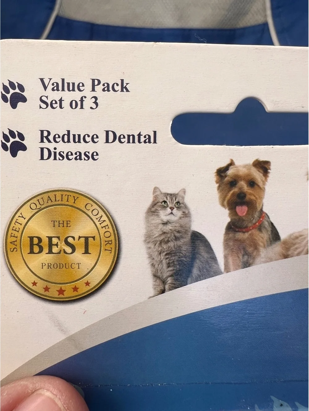 Pet Dental Finger Brushes Value Pack of 3 for Dog and Cat Oral Care